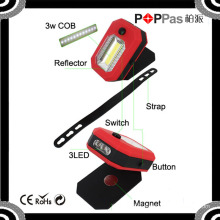 2015 Newest Poppas B70 360 Degree Rotation COB and 3 LED Magnetic LED Handheld Working Torch